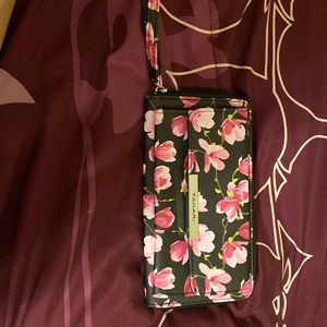 Pink and black wallet